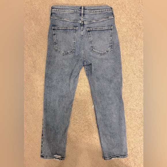 High Rise Destructed Cigarette Jeans with Secret Smoothing Pockets - Picture 6 of 6